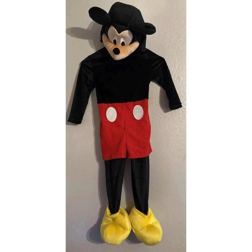 Disney Spirit Halloween Mickey Mouse Costume 2T Plush Jumpsuit